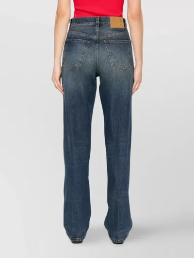 Haikure Regular Leg Denim Trousers With Five Pockets In Blue