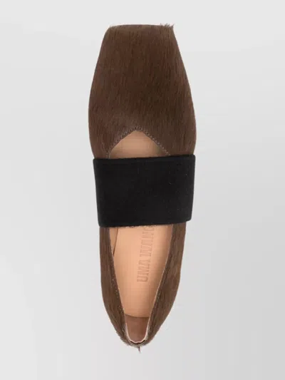 Uma Wang Ballet Flats With Elastic Band In Multi