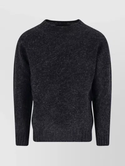 Howlin' Soft Texture Crew Neck Long Sleeve Sweater In Black