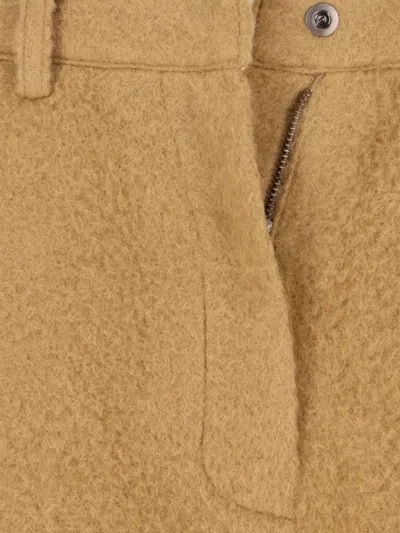 Low Classic Wool And Alpaca Blend Trousers In Brown