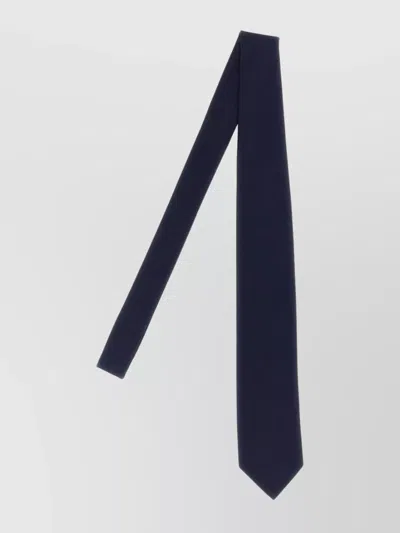 Pal Zileri Slim Silk Tie Featuring Keeper Loop In Blue