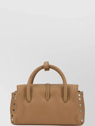 Zanellato Dotta Centauro Baby Small Leather Handbag In Brown