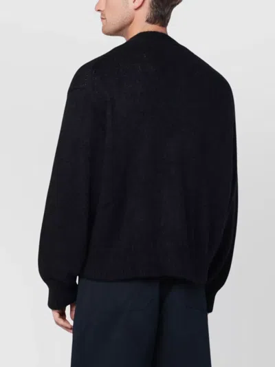 Studio Nicholson Trey Sn-1498 Cardigan In Black Polyamide In Multi