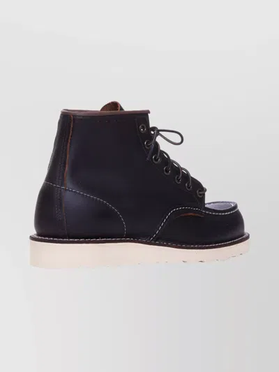 Red Wing Shoes Ankle Height Lace-up Leather Shoes In Purple