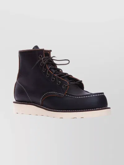 Red Wing Shoes Ankle Height Lace-up Leather Shoes In Purple