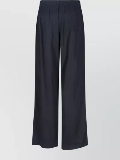 Our Legacy Straight Trousers With Elastic Waistband And Pockets In Blue