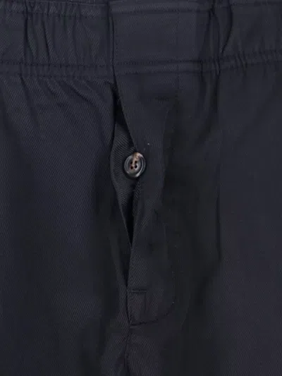 Our Legacy Straight Trousers With Elastic Waistband And Pockets In Blue