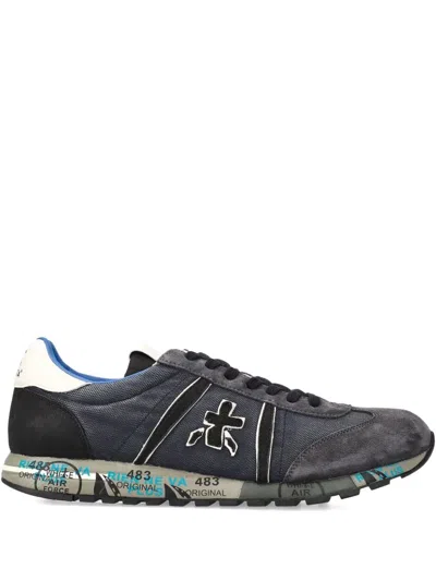 Premiata Lucy 7770 Blue Sneaker In Green