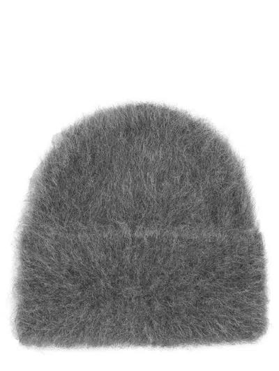 Totême Alpaca Beanie Toteme Wool Grey In Gray