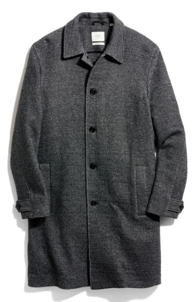 Billy Reid Ronan Wool Twill Topcoat In Gray
