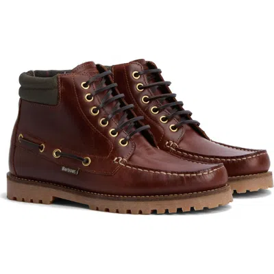 Barbour B.li Tiller Moc Boat In Brown