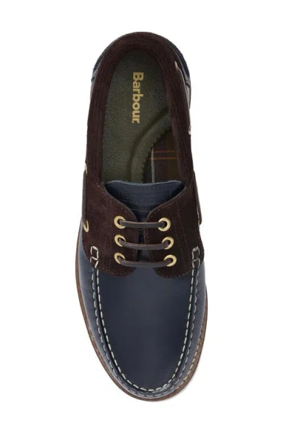 Barbour Deck Boat Shoe In Black