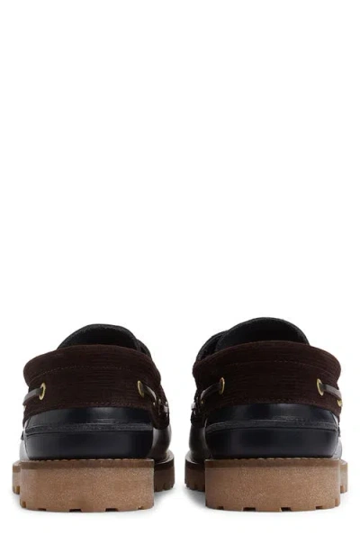 Barbour Deck Boat Shoe In Black