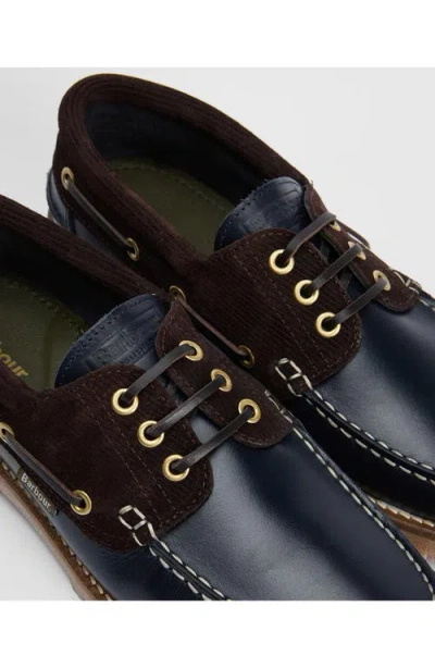 Barbour Deck Boat Shoe In Black