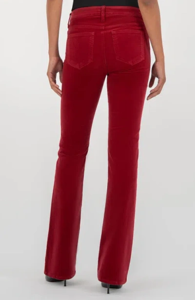 Kut From The Kloth Natalie Mid Rise Bootcut Corduroy Pants In Red