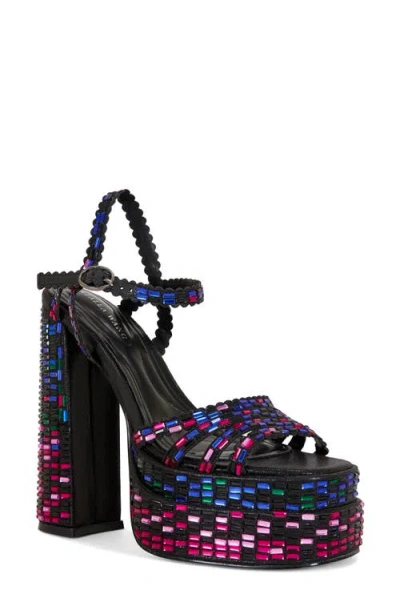 Azalea Wang Birchsequin Embellished Chunky Platforms In Multi