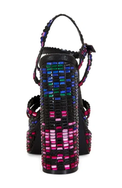 Azalea Wang Birchsequin Embellished Chunky Platforms In Multi