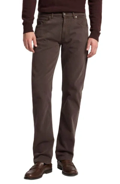 7 For All Mankind The Straight Fit Jeans In Left Hand Coffee In Multi