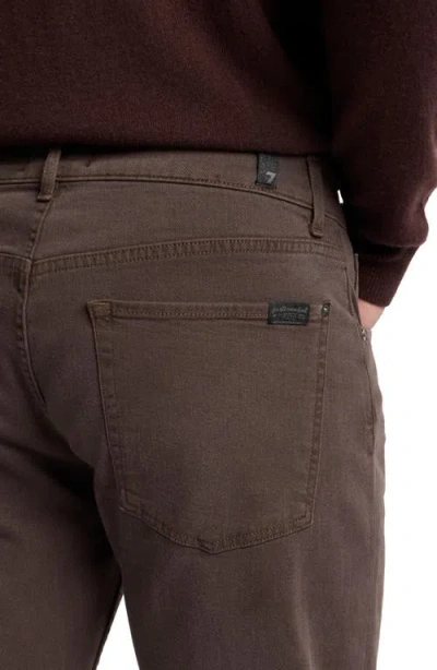 7 For All Mankind The Straight Fit Jeans In Left Hand Coffee In Multi