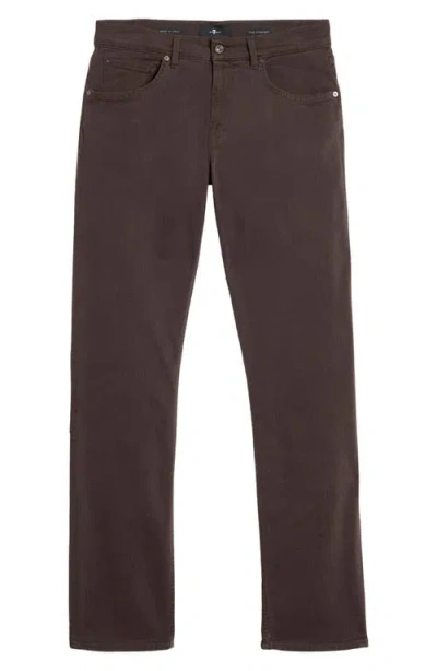 7 For All Mankind The Straight Fit Jeans In Left Hand Coffee In Multi