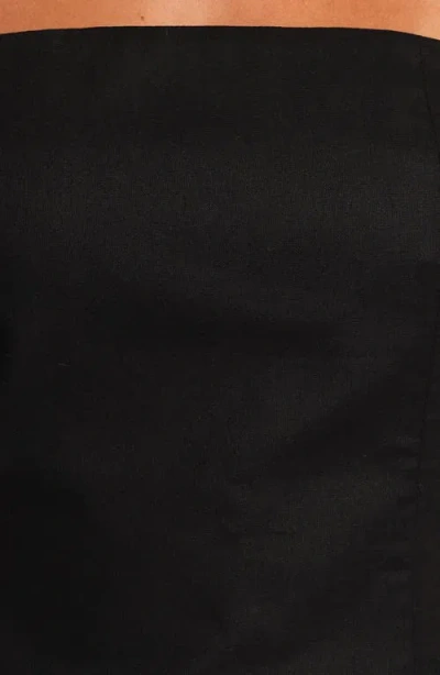 Petal And Pup Petal & Pup Giovana Longline Strapless Cotton & Linen Top In Multi