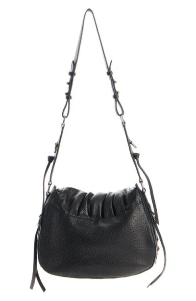 Isabel Marant Bolton Embellished Tasseled Textured-leather Shoulder Bag In Black