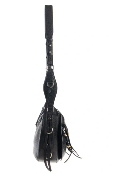 Isabel Marant Bolton Embellished Tasseled Textured-leather Shoulder Bag In Black