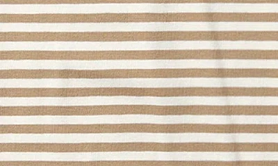 Quincy Mae Stripe Organic Cotton Romper In Brown