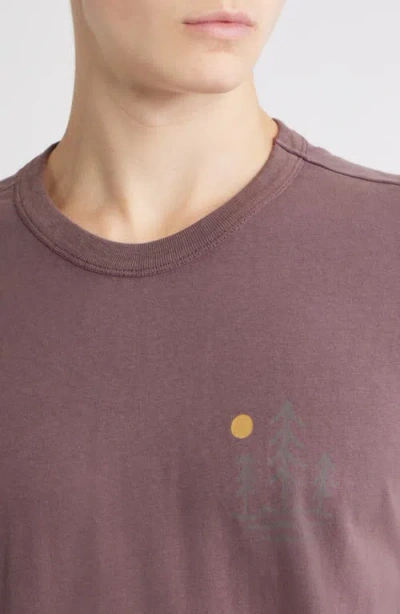 Threads 4 Thought Forest Graphic Mineral Wash Long Sleeve T-shirt In Red