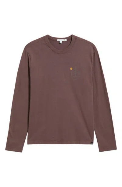 Threads 4 Thought Forest Graphic Mineral Wash Long Sleeve T-shirt In Red