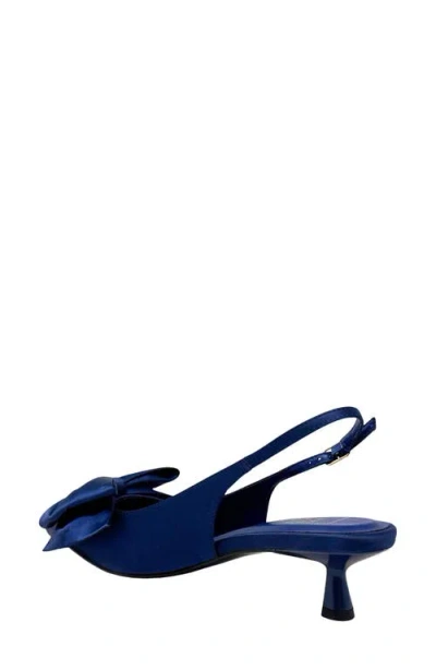 Shushop Nora Slingback Kitten Heel Pump In Blue