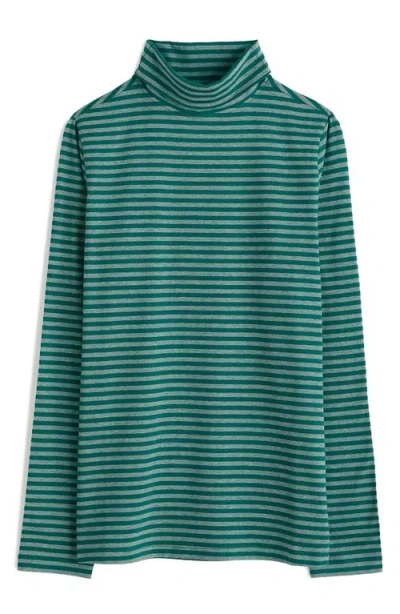 Seasalt Cornwall Landing Stripe Cotton Turtleneck In Multi