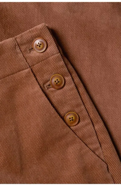 Seasalt Cornwall Crackington Salior Button Crop Pull-on Pants In Brown