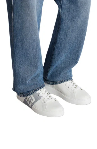 Balmain Low-top Court Sneakers In Smooth Leather In White