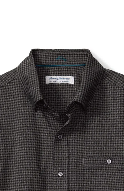 Tommy Bahama San Sebastian Microcheck Islandzone® Button-up Shirt In Black