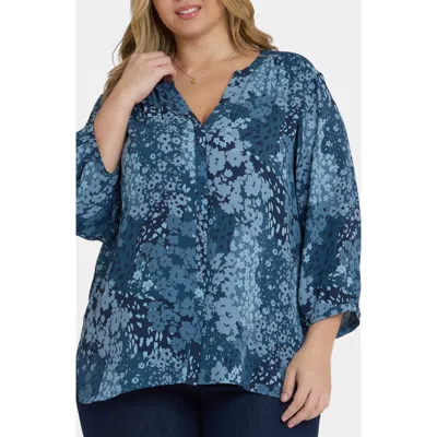Nydj Pintuck Blouse In Multi