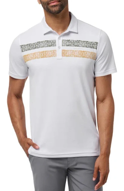 Travismathew Perfect Memory Chest Stripe Cotton Blend Piqué Polo In Multi