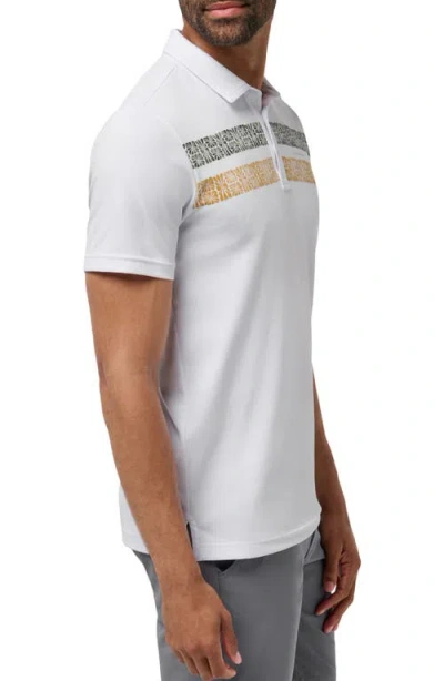 Travismathew Perfect Memory Chest Stripe Cotton Blend Piqué Polo In Multi