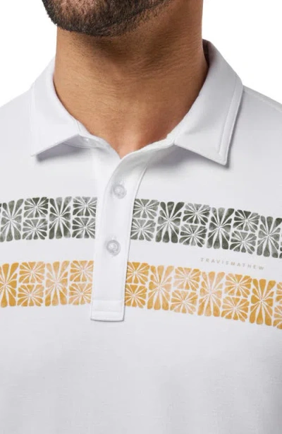 Travismathew Perfect Memory Chest Stripe Cotton Blend Piqué Polo In Multi