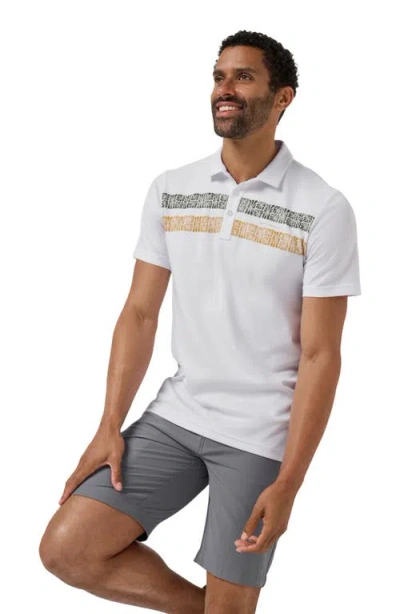 Travismathew Perfect Memory Chest Stripe Cotton Blend Piqué Polo In Multi
