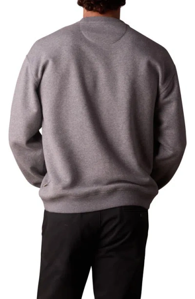 The Normal Brand Oversize Fly Over State Embroidered Crewneck Sweatshirt In Gray