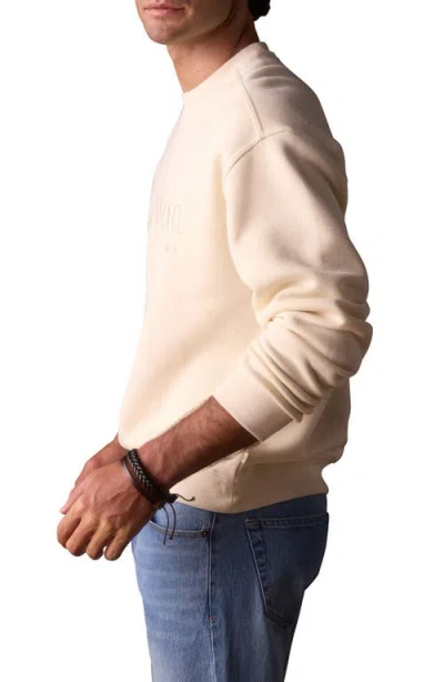 The Normal Brand Oversize Fly Over State Embroidered Crewneck Sweatshirt In Neutral