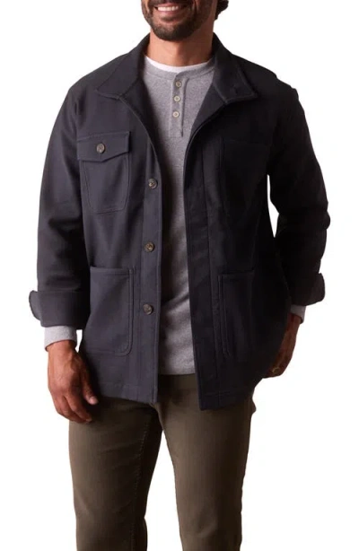 The Normal Brand Comfort Terry Cloth Chore Coat In Blue