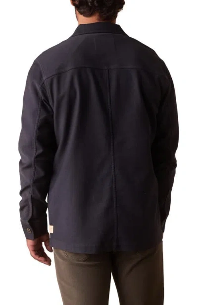 The Normal Brand Comfort Terry Cloth Chore Coat In Blue