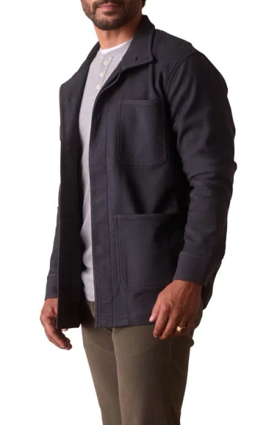The Normal Brand Comfort Terry Cloth Chore Coat In Blue