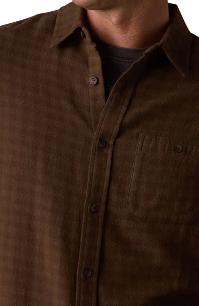 The Normal Brand Hudson Flannel Button-up Shirt In Brown