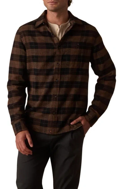 The Normal Brand Hudson Flannel Button-up Shirt In Brown