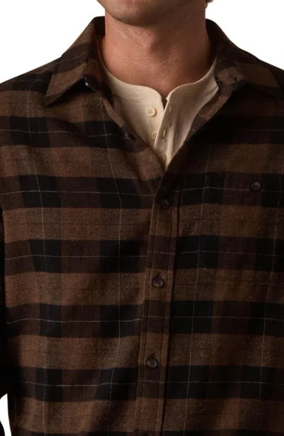 The Normal Brand Hudson Flannel Button-up Shirt In Brown