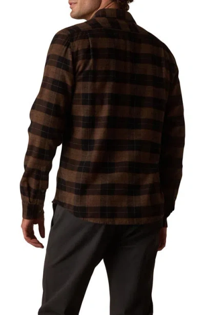 The Normal Brand Hudson Flannel Button-up Shirt In Brown