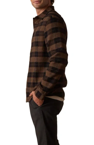 The Normal Brand Hudson Flannel Button-up Shirt In Brown